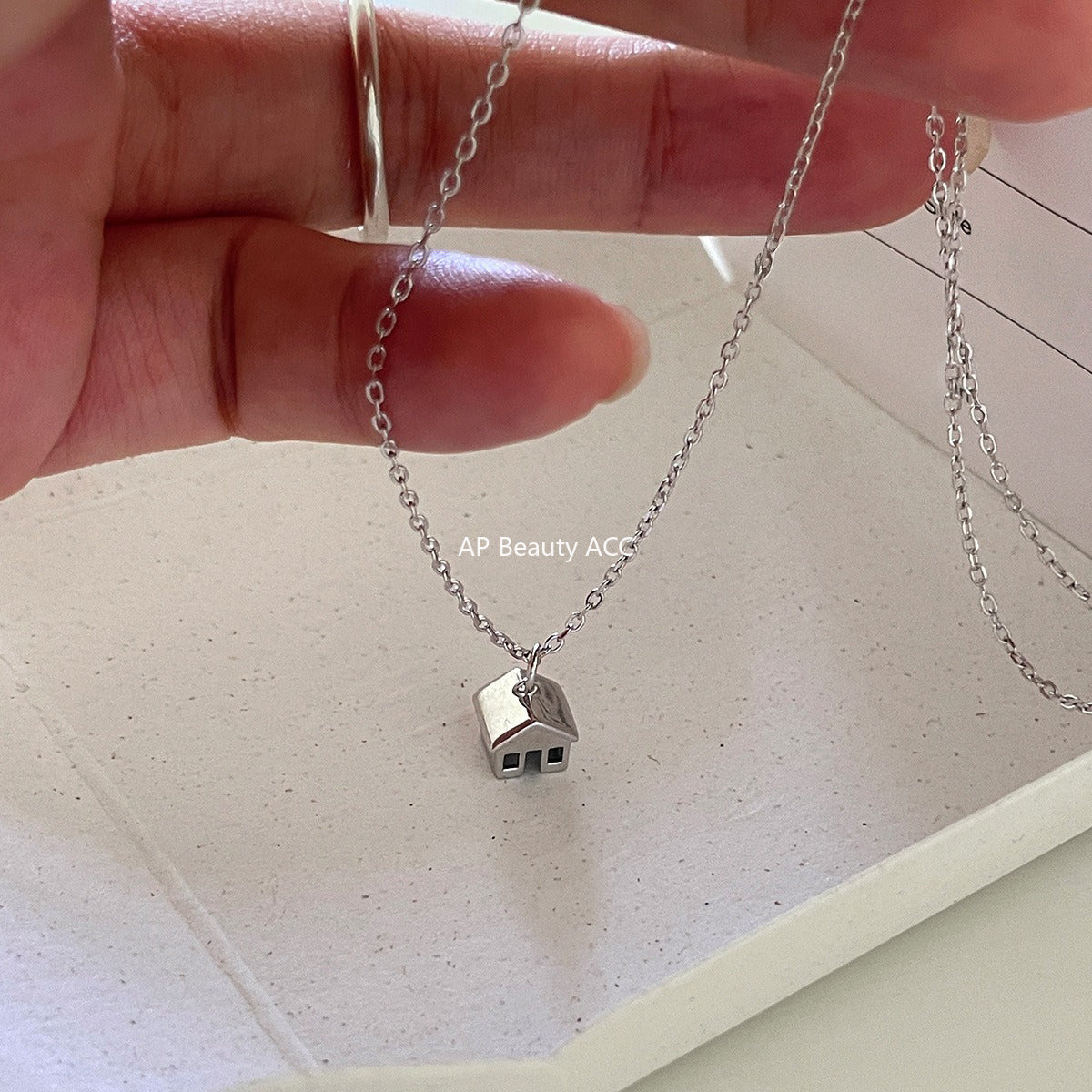 A관 - 925 실버 별 하우스 펜던트 체인 목걸이 [XL-1211] 25.10-4