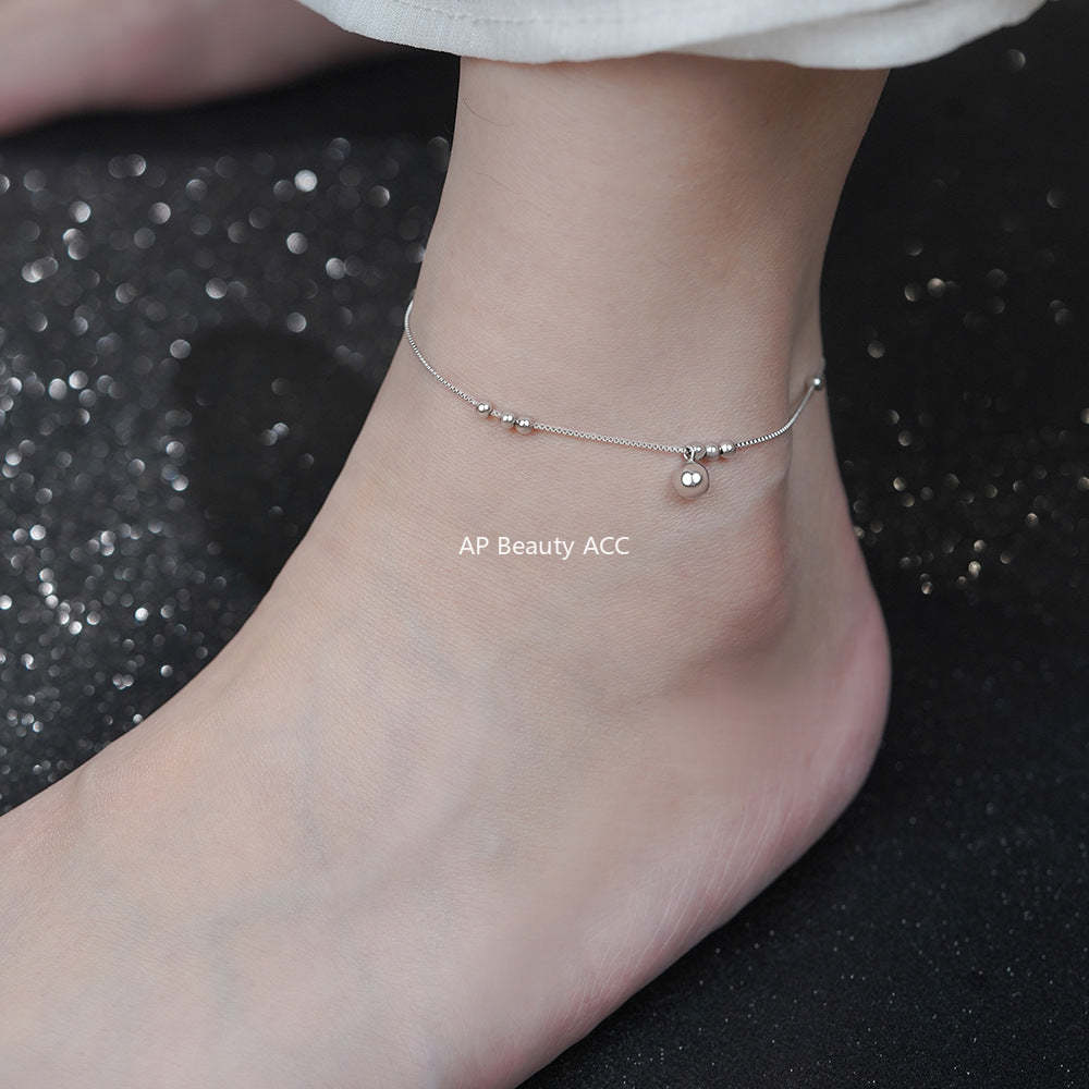 B관 - 925 실버 행운 실버 볼 발찌 [YC4635SL_1] 25.12-3