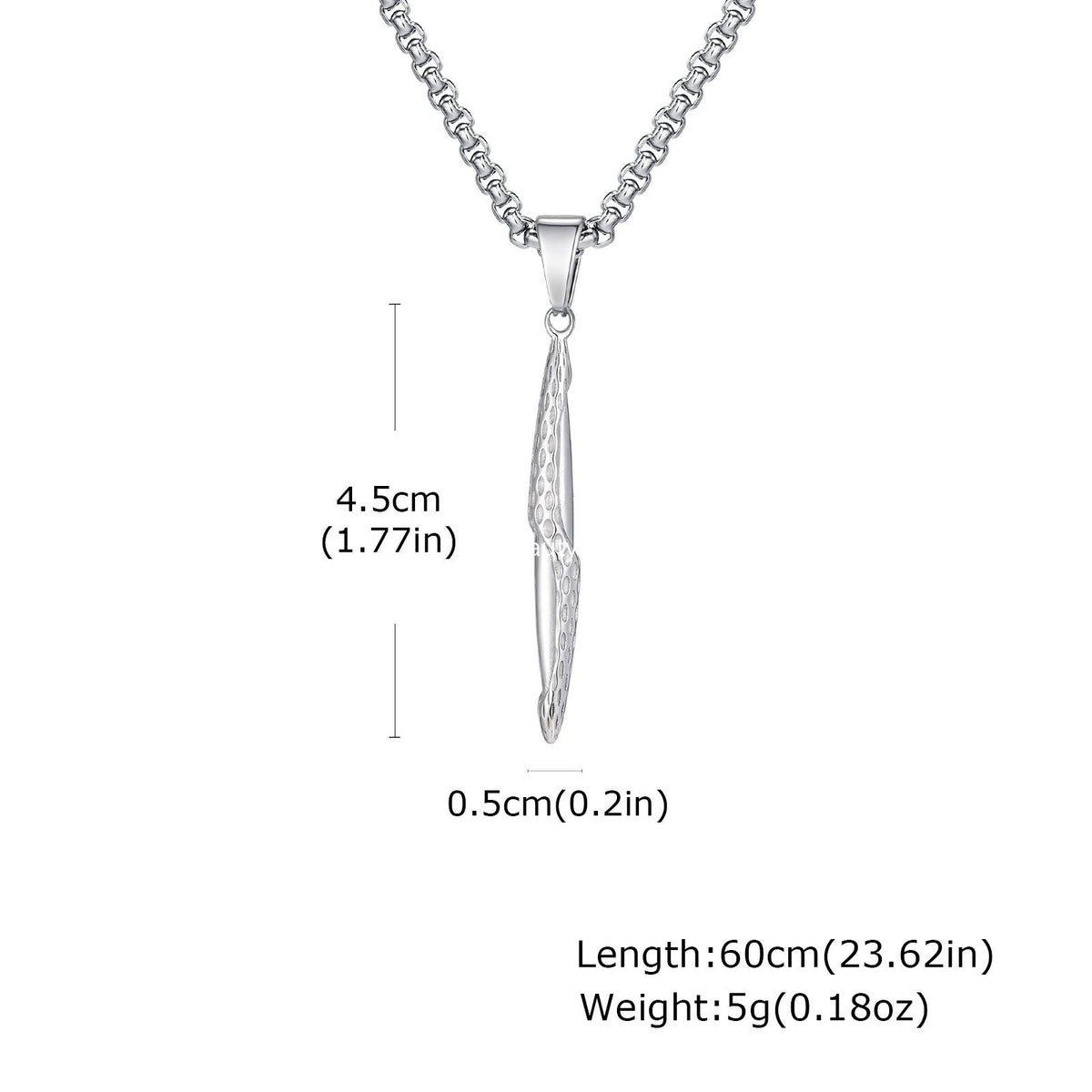 G관 - 스테인리스 총알 펀칭 나선형 펜던트 목걸이 [PN-2217] 25.11-1