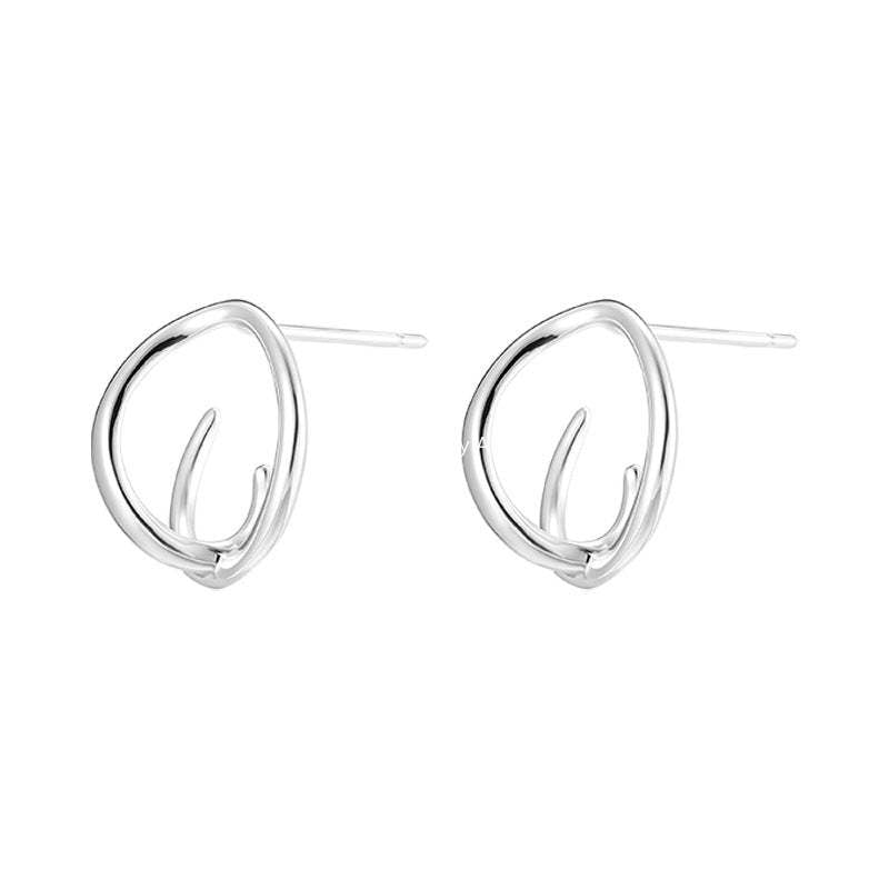 A관 - 기하학 크로스 라인 비정형 귀걸이 [EH-4410] 25.12-1