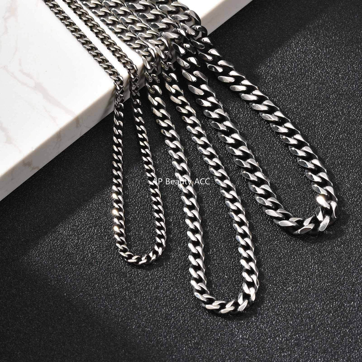 G관 - 스테인리스 스틸 볼드 빈티지 체인 목걸이 [NC-529] 25.10-5