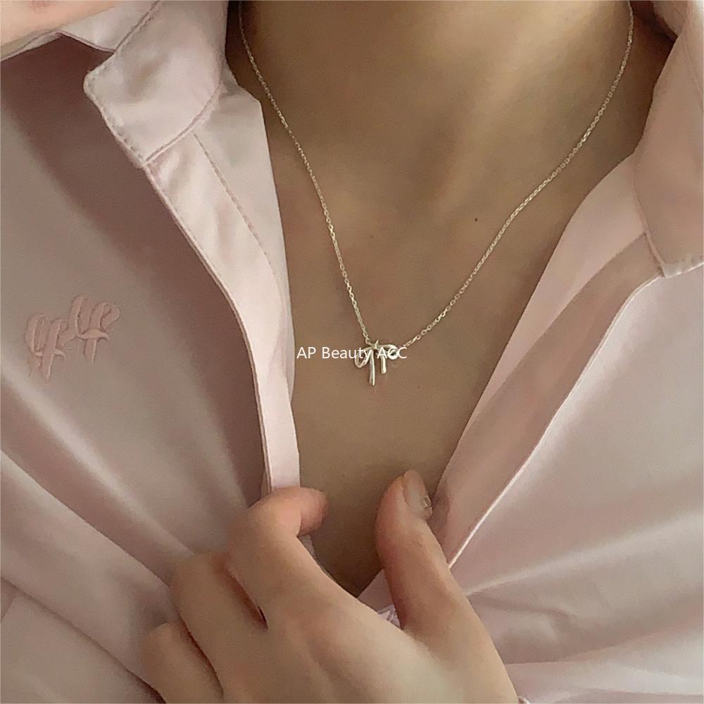 F관 - 925 실버 리본 펜던트 목걸이 [B1297] 24.06-2
