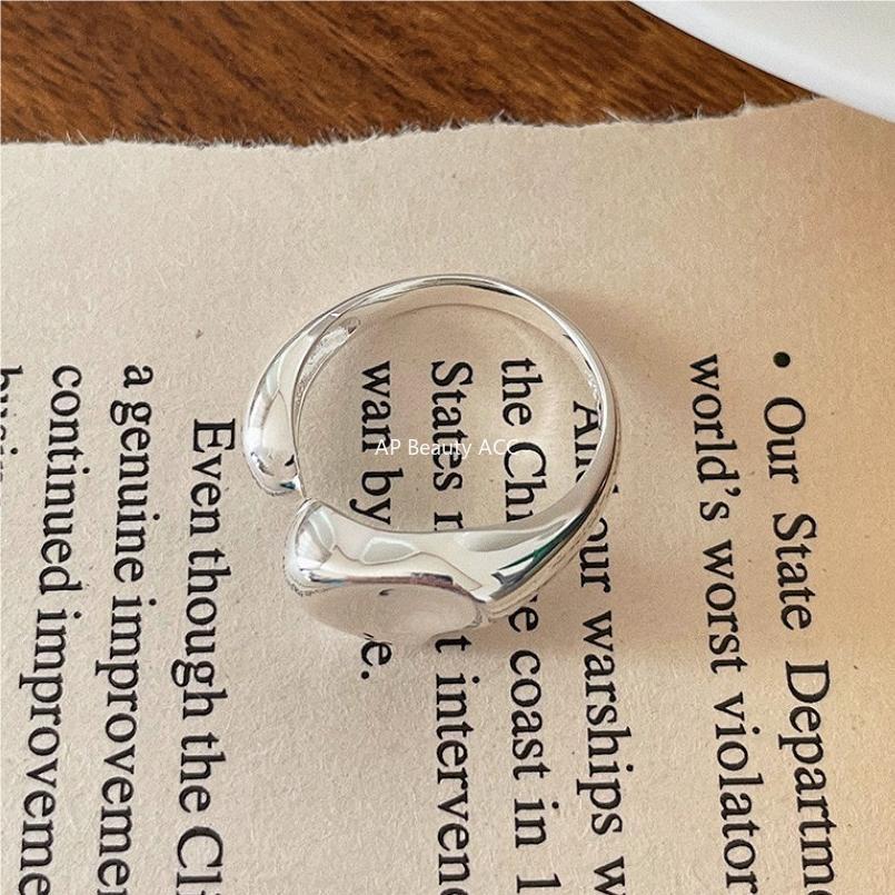 F관 - 925 실버 변형 하트 오픈형 반지 [J1809] 25.09-4