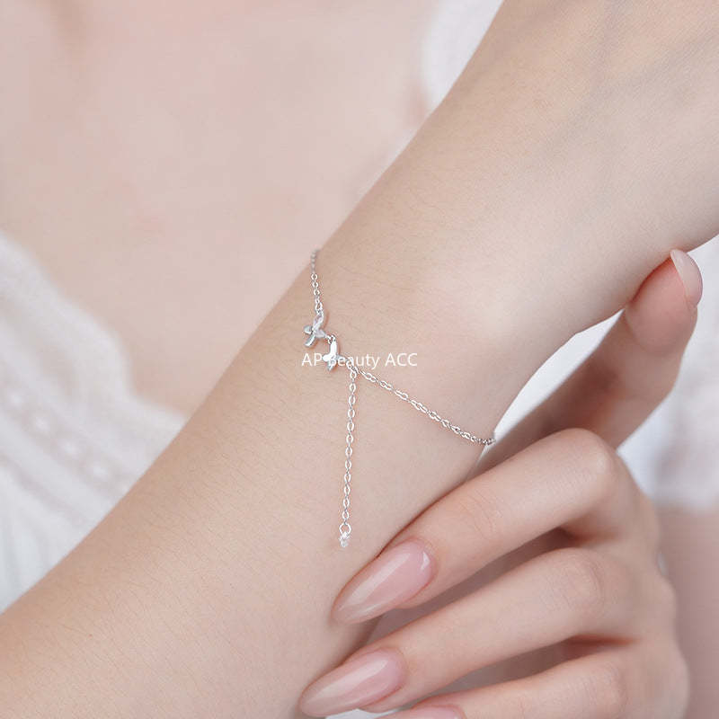 B관 - 925 실버 나비 디자인 체인 드롭 팔찌 [YC5115SL_1] 25.10-5