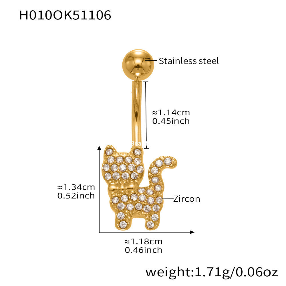 D관 - 스테인리스 스틸 풀 큐빅 18K 도금 피어싱 귀걸이 [H009] 25.11-2
