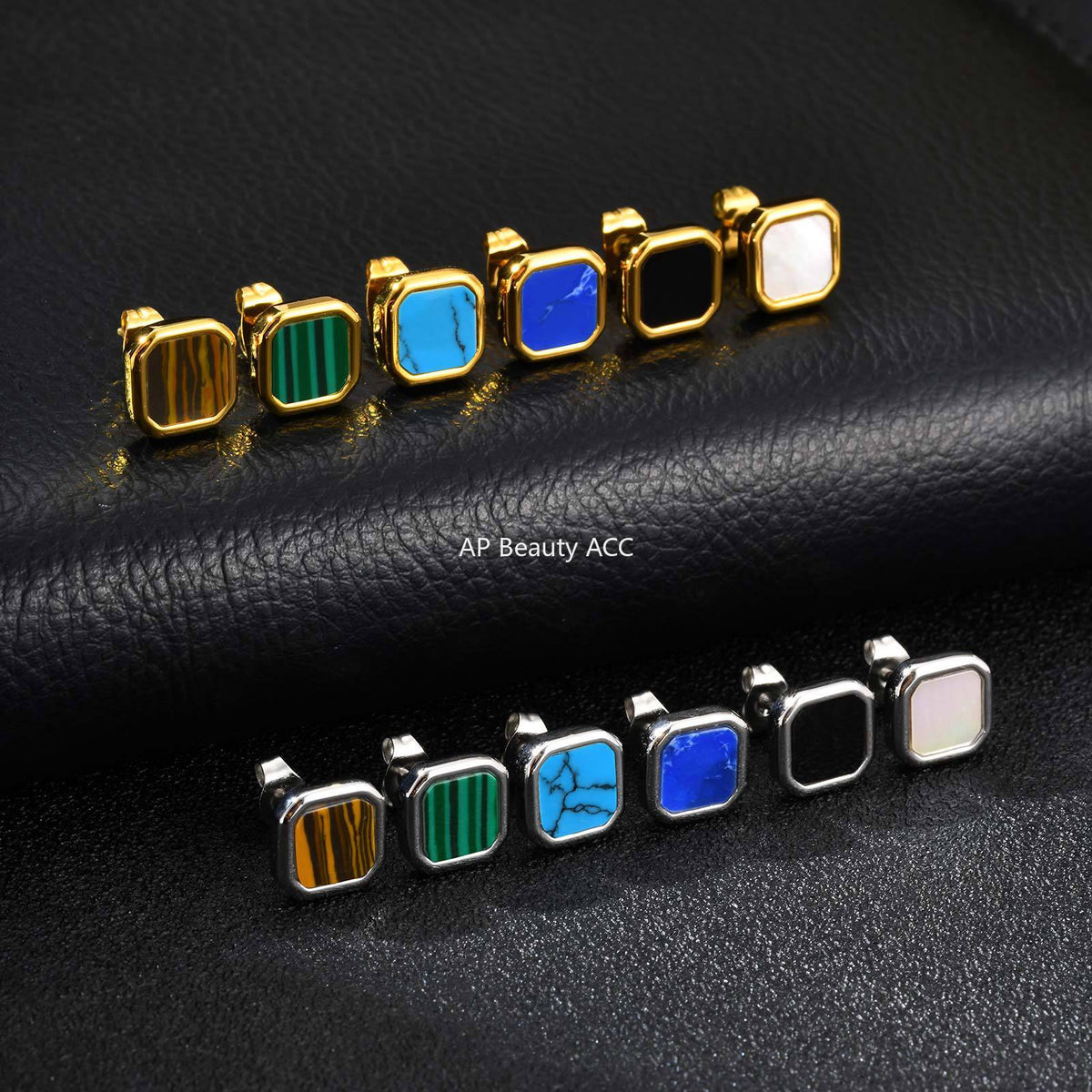 G관 - 스테인리스 스틸 심플 사각 모양 귀걸이 [ES-728] 25.12-2