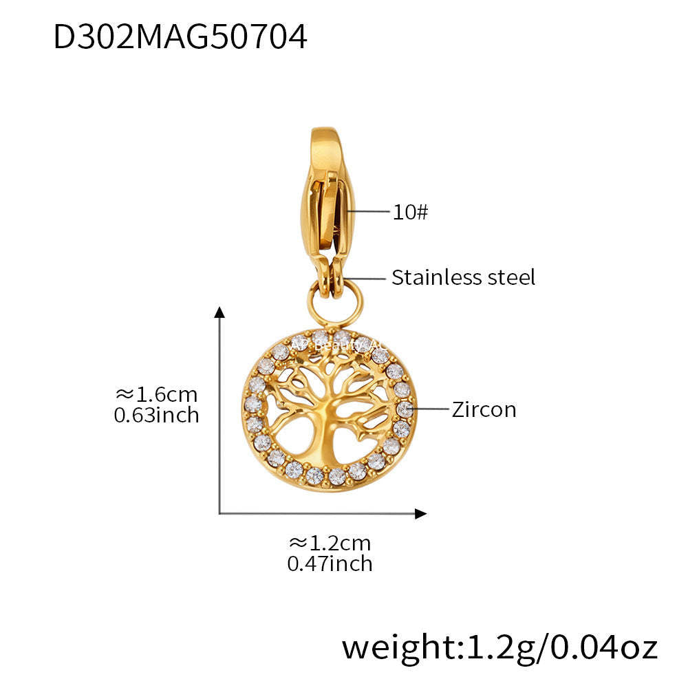 D관 - 스테인리스 스틸 DIY 다중 펜던트 팔찌 목걸이 [E670] 25.09-4