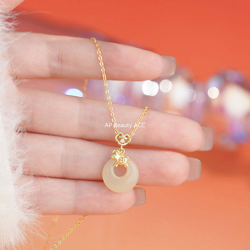 B관 - 999 실버 원형 말 펜던트 행운 목걸이 [YC3540N_1] 25.10-5