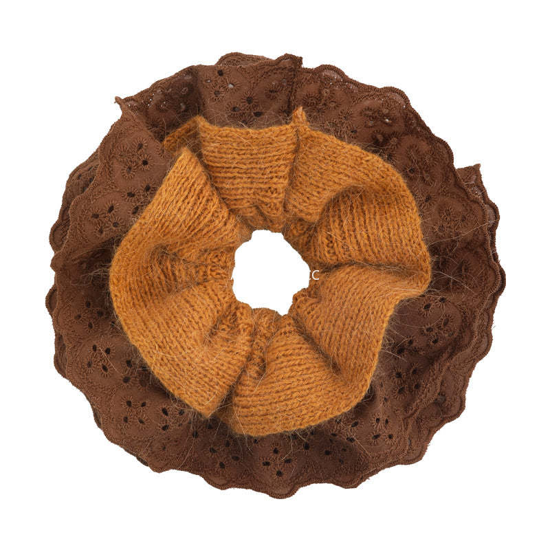 E관 - 패브릭 니트 레이스 곱창 헤어밴드 [27752] 25.12-1