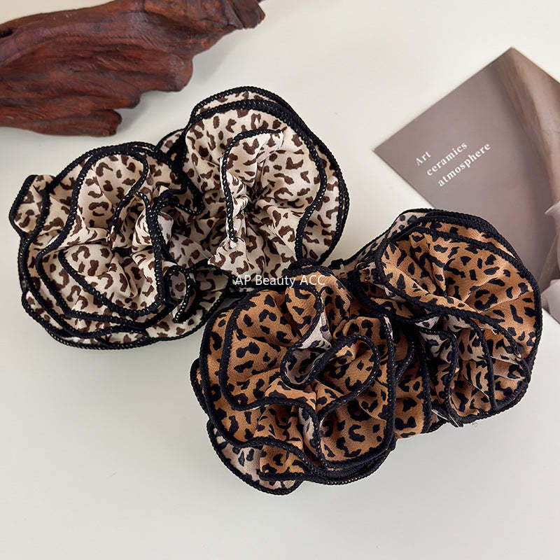 E관 - 호피 플라워 입체 디자인 집게핀 [27718] 25.11-4