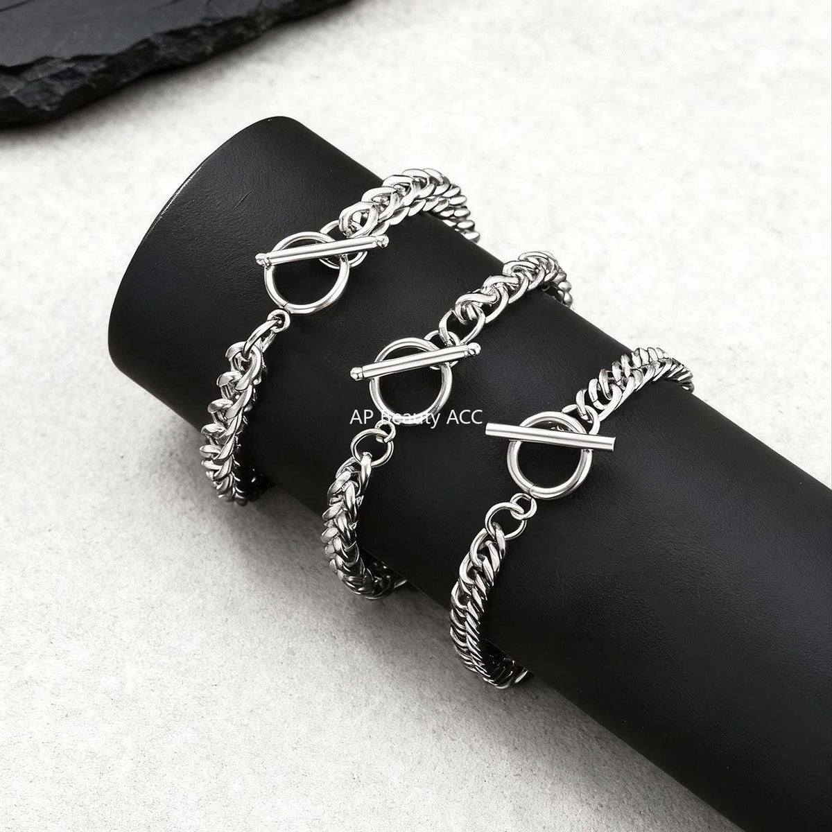 G관 - 스테인리스 스틸 체인 OT 고리 팔찌 [BR-1749] 25.12-1