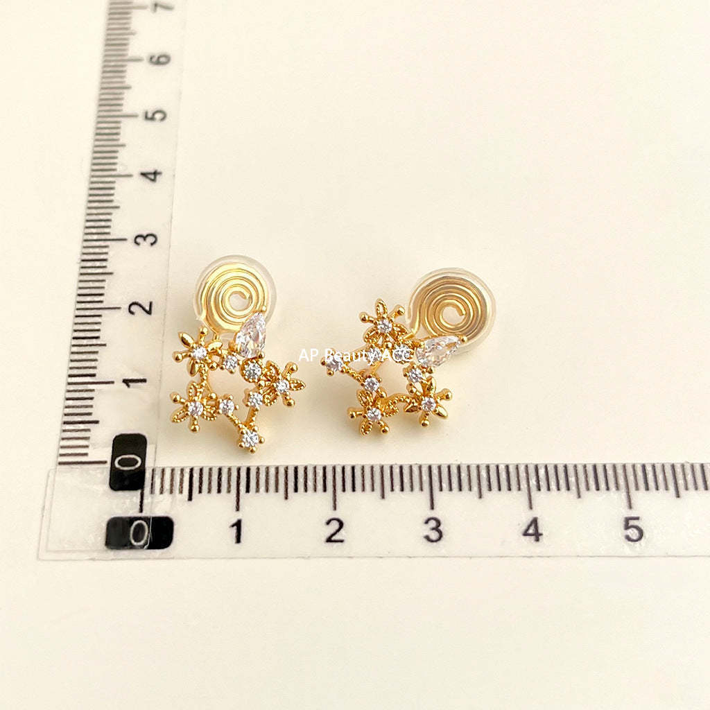 C관 - 18K 도금 컬러풀 이어커프 귀걸이 [EJ0303C] 25.03-3