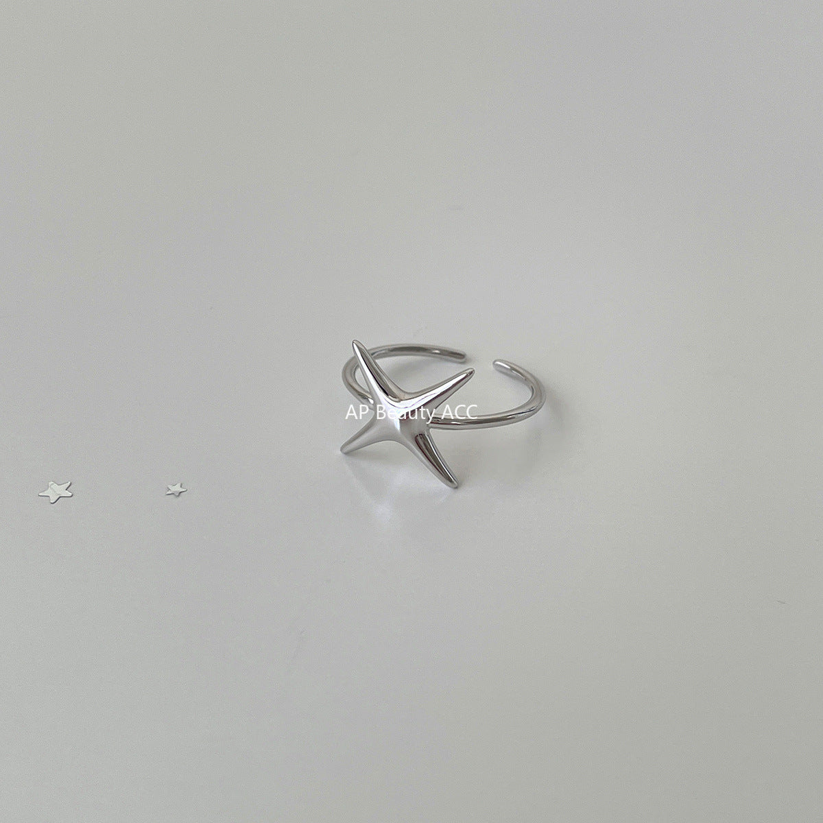 A관 - 925 실버 불규칙 나뭇가지 별 디자인 반지 [JZ-0708] 25.10-3
