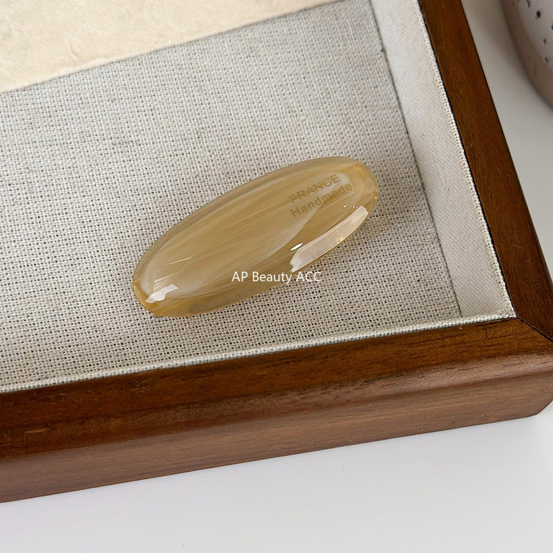 E관 - 프렌치 타원형 셀룰로이드 소형 헤어핀 [24383] 25.10-2