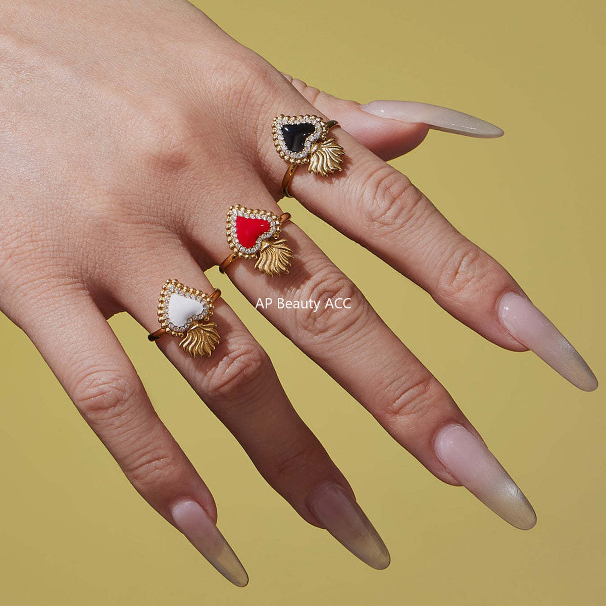 D관 - 18K 도금 스테인리스 스틸 큐빅 왕관 하트 반지 귀걸이 목걸이 [TXP450] 25.10-4