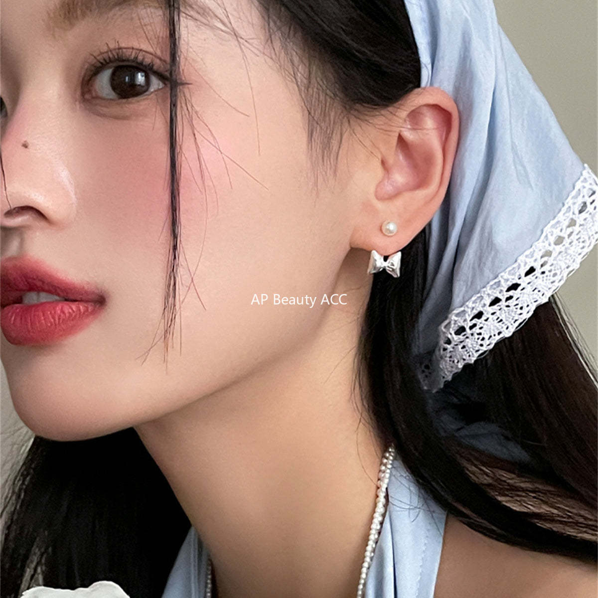 A관 - 925 은침 리본 진주 귀걸이 [EH-3003] 24.07-4