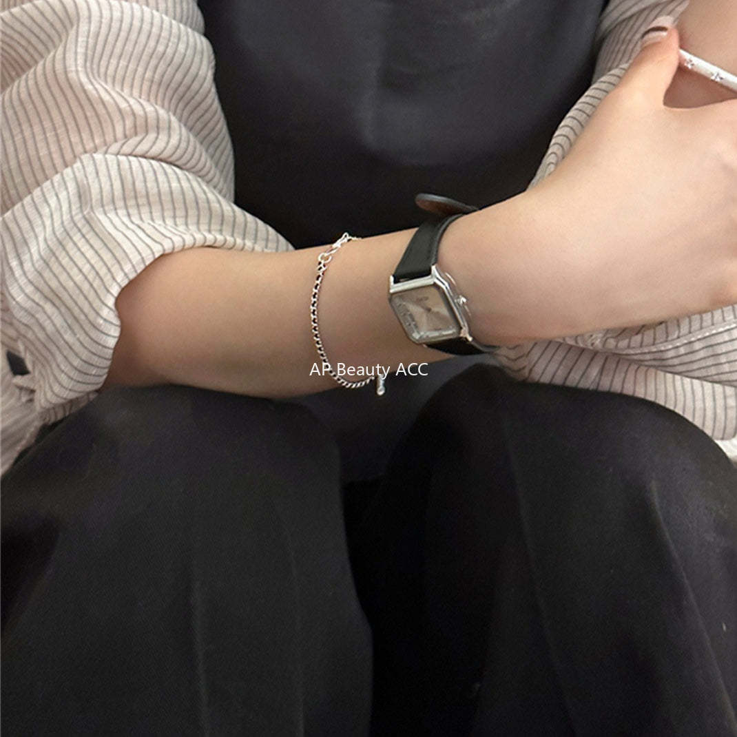 A관 - 925 실버 스마일 웨이브 체인 팔찌 [SL-482] 25.09-4