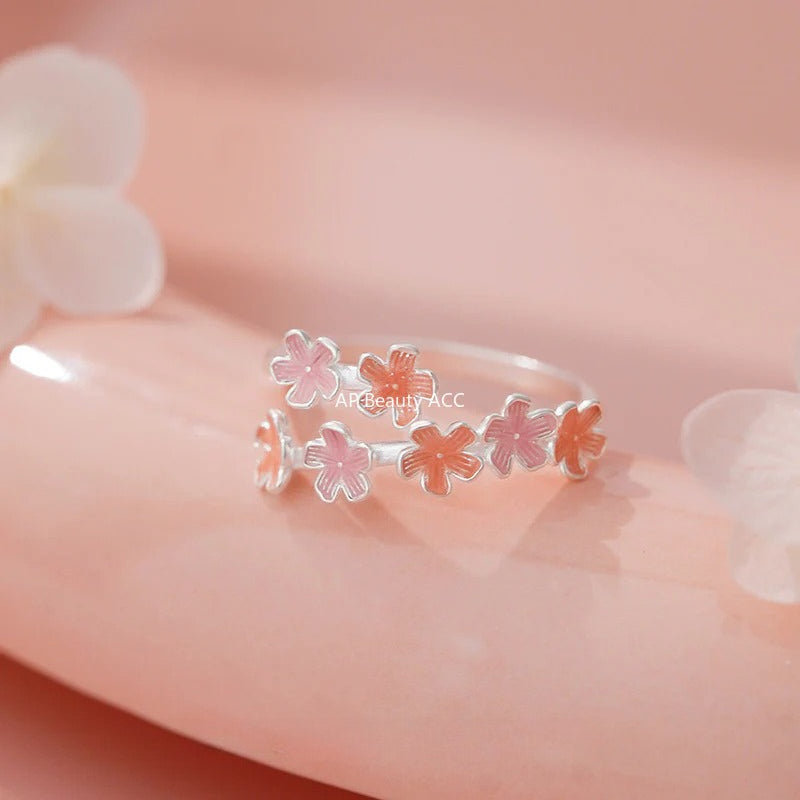 B관 - 999 실버 플라워 디자인 오픈형 반지 [YC3658R_1 YC4535R_1] 25.11-2