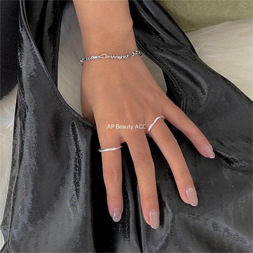 F관 - 925 실버 트위스트 오픈형 반지 [J1915] 25.10-5