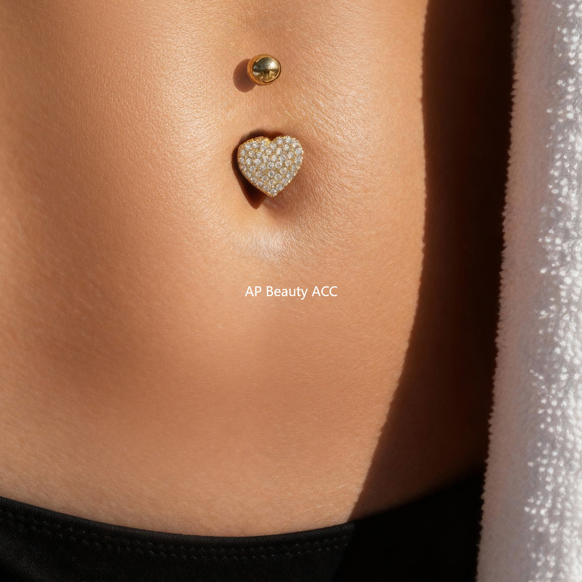 D관 - 스테인리스 스틸 풀 큐빅 18K 도금 피어싱 귀걸이 [H009] 25.11-2