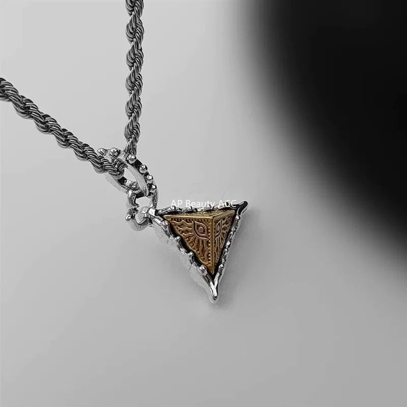 G관 - 호루스의 눈 삼각형 펜던트 체인 목걸이 [X1205] 25.10-2