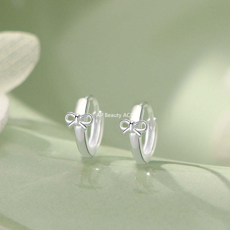 B관 - 925 실버 리본 디자인 링 귀걸이 [YC3189E_1] 25.09-4