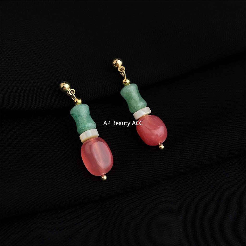 C관 - 18K 도금 에나멜 플라워 이어커프 귀걸이 [EJ0301S] 25.03-1