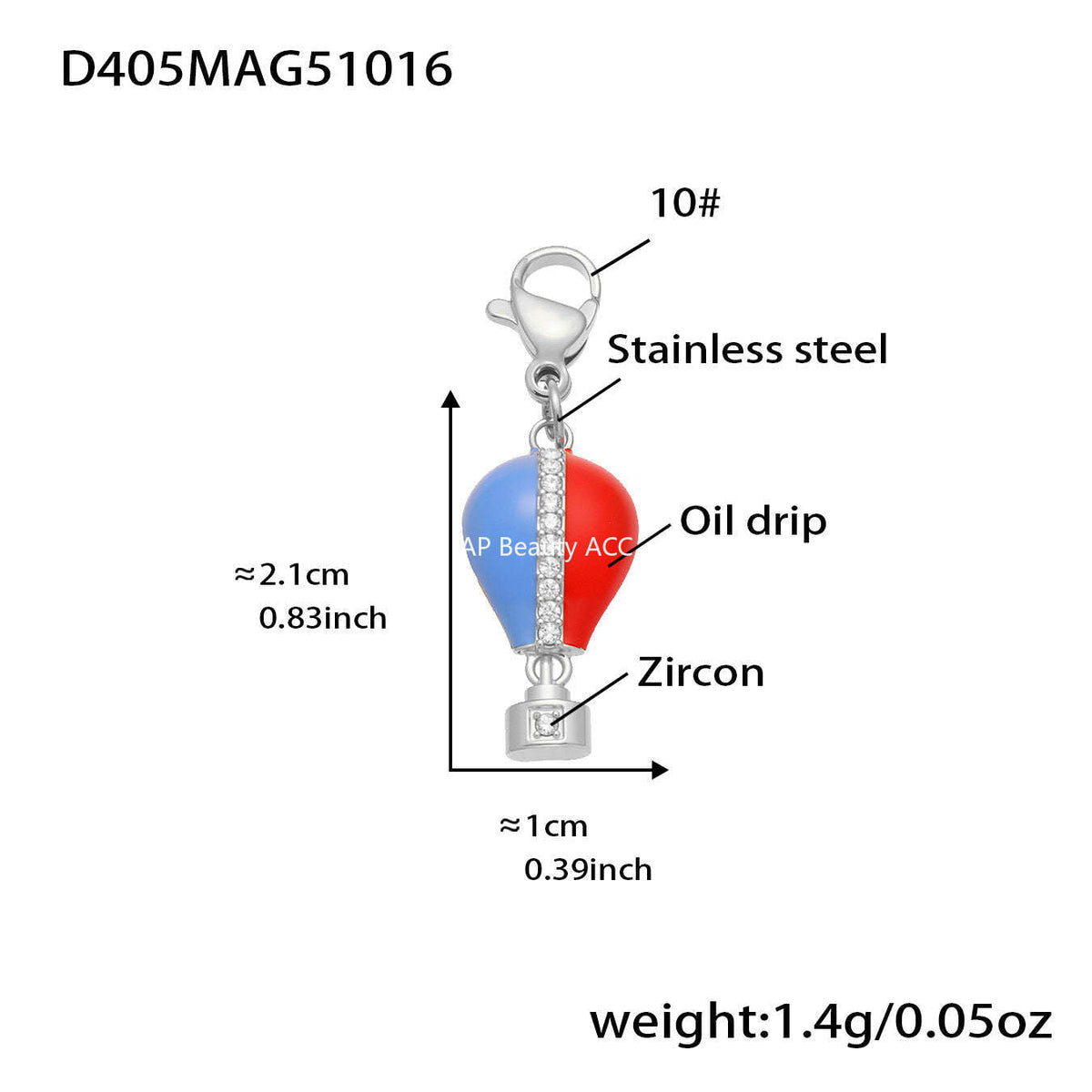 D관 - 스테인리스 스틸 큐빅 과일 열기구 지구본 펜던트 목걸이 팔찌 반지 [TXP422] 25.10-4