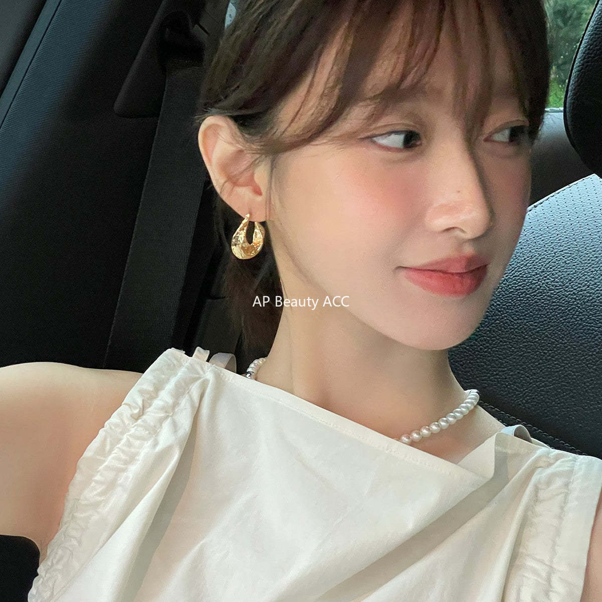 A관 - 메탈 텍스처 볼드 링 귀찌 귀걸이 [EJ-61] 25.12-3