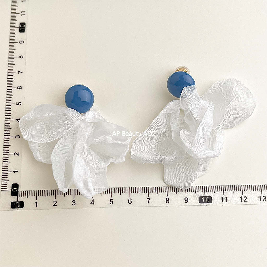 C관 - 18K 도금 에나멜 플라워 이어커프 귀걸이 [EJ0301S] 25.03-1