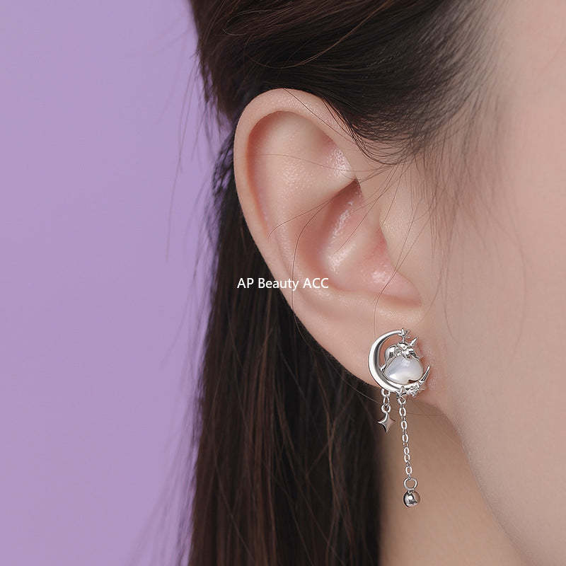 B관 - 999 실버 유니콘 달 디자인 목걸이 귀걸이 팔찌 [YC2200N_1 YC4829E_1 YC5416SL_1] 25.10-1