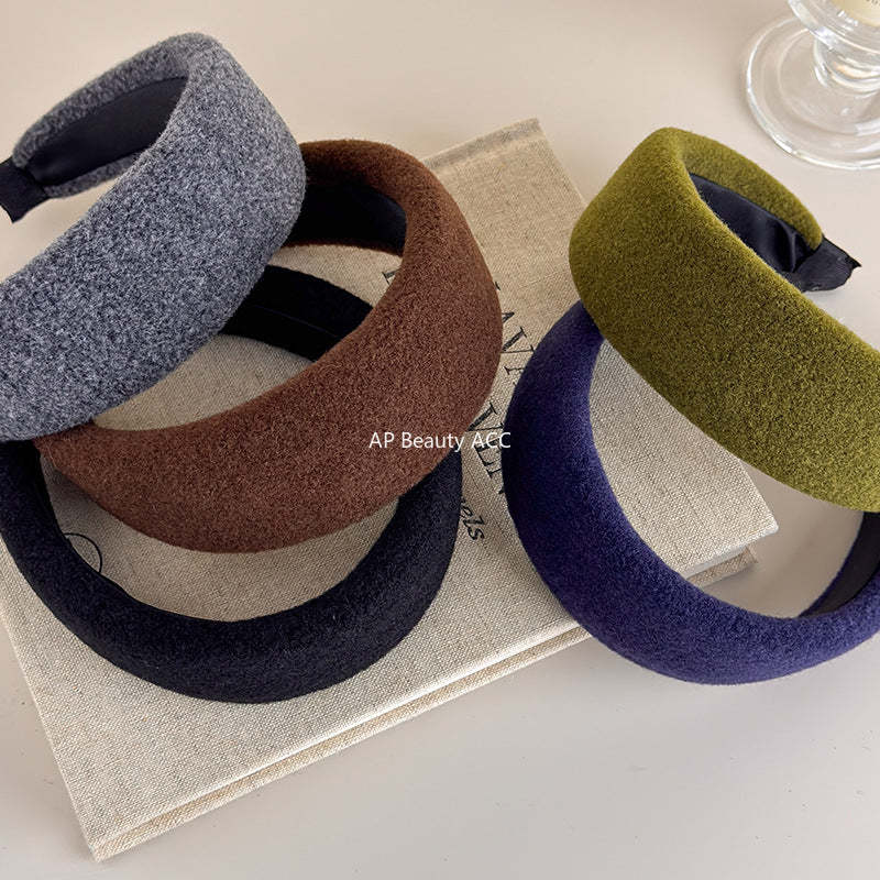 E관 - 모직 울 소재 볼륨 와이드 머리띠 [27699] 25.11-3