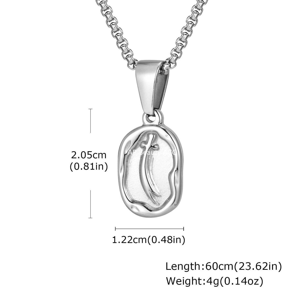 G관 - 스테인리스 스틸 검 펜던트 체인 목걸이 [PN-2254] 25.10-5