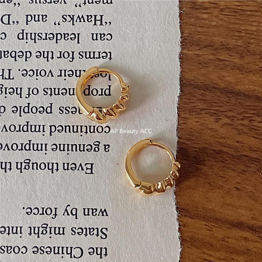 F관 - 925 실버 꼬임 디자인 링 귀걸이 [C1061] 25.09-4