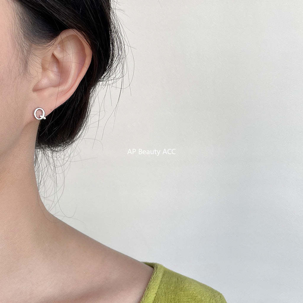 C관 - 개성 있는 귀여운 미니 백금 도금 은침 귀걸이 [3860] 24.04-3