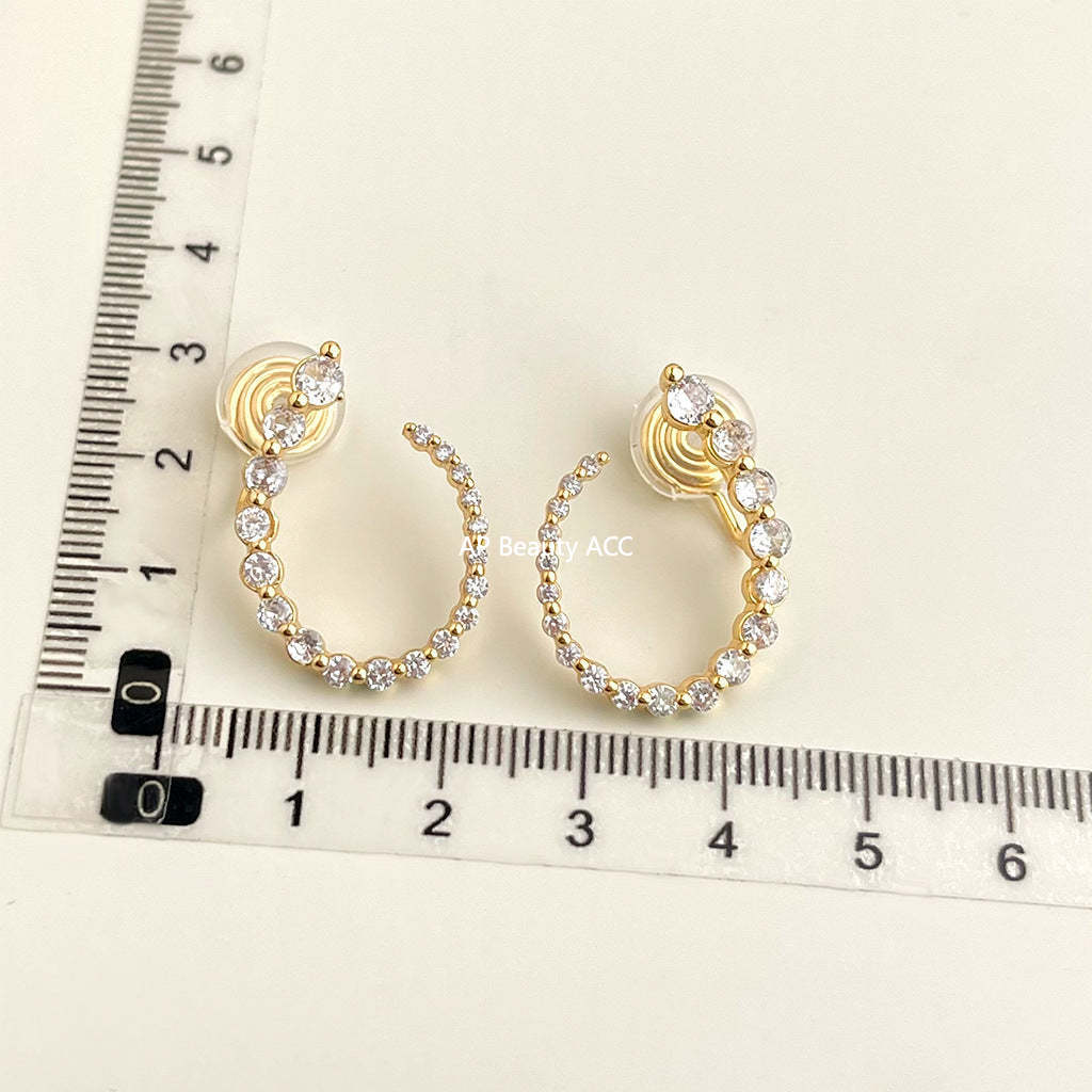 C관 - 18K 도금 컬러풀 이어커프 귀걸이 [EJ0303C] 25.03-3