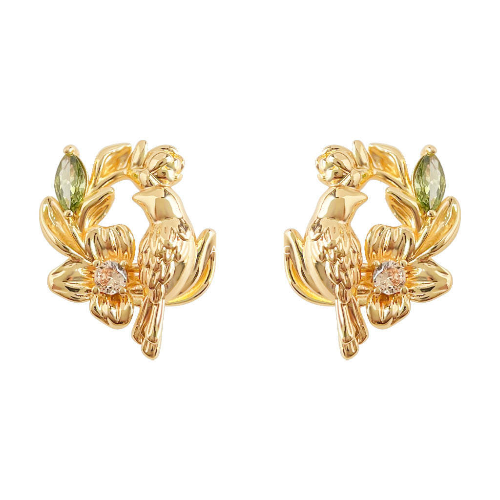 C관 - 925 은침 플라워 화관 모양 귀걸이 [7036] 25.11-1