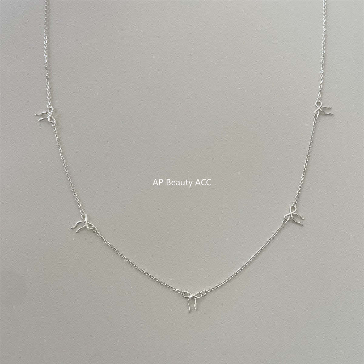 A관 - 925 실버 리본 목걸이 [XL-1035] 24.11-2