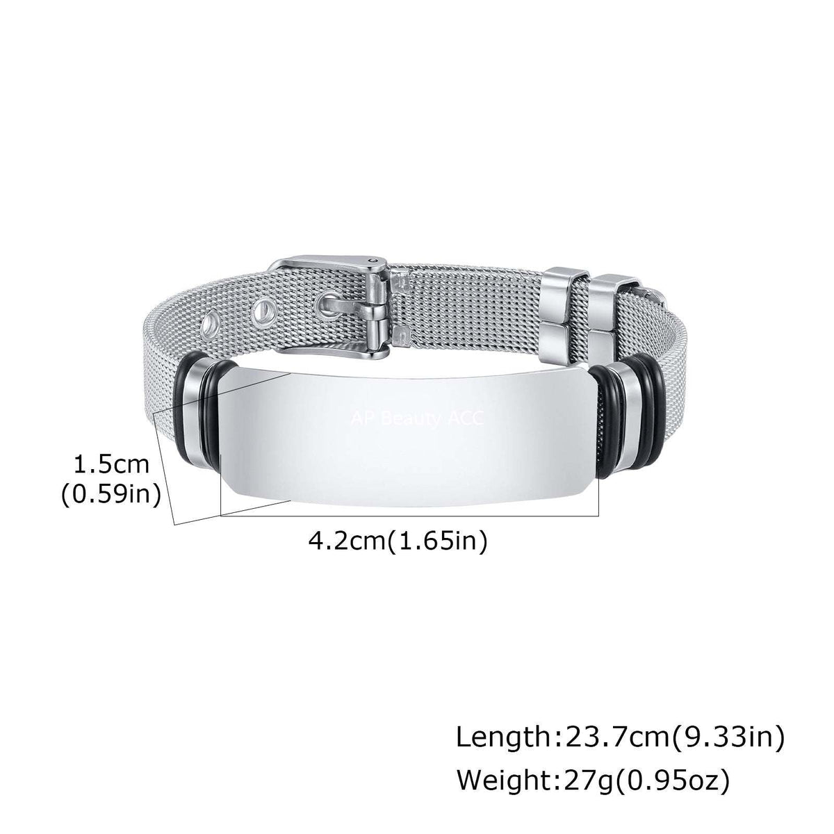 G관 - 무광 플레이트 스테인리스 스틸 시계 팔찌 [BR-2794] 25.12-2