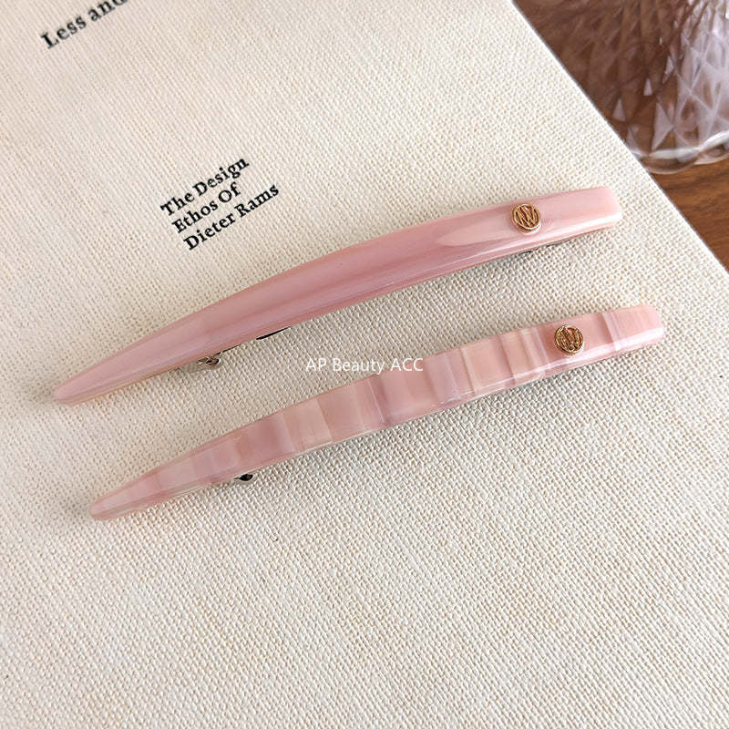 E관 - 일자형 골드 포인트 셀룰로이드 스프링 헤어핀 [27606] 25.10-4