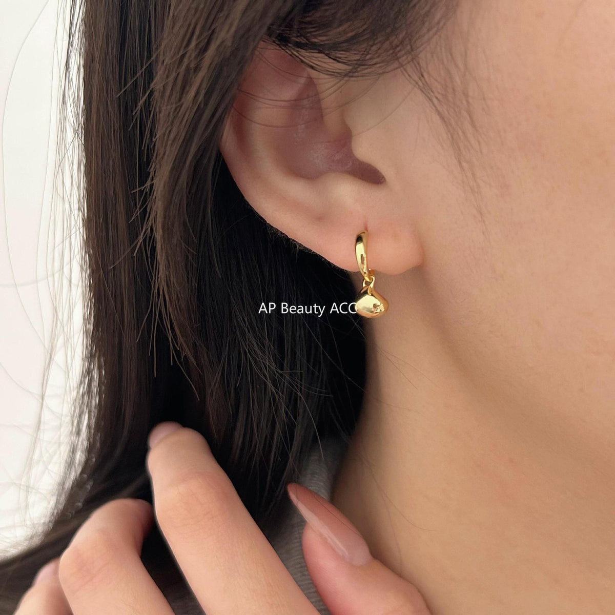 F관 - 925 실버 비정형 실버볼 C형 귀걸이 [C945] 25.11-2