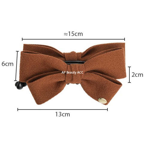 E관 - 양면 모직 리본 골드 포인트 집게핀 [27639] 25.11-1