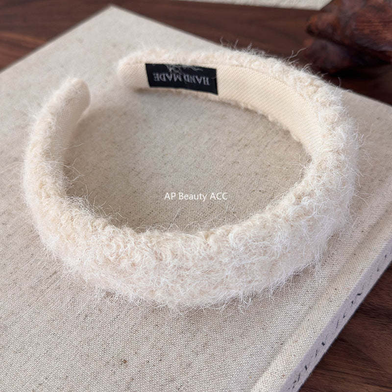 E관 - 가을 겨울 컬러 퍼 양털 머리띠 [26149] 25.12-1