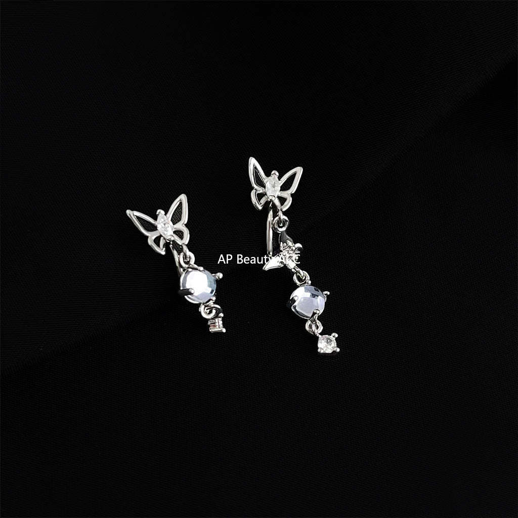 C관 - 큐빅 레진 진주 무피어싱 나선형 이어커프 귀걸이 [EJ0203F] 25.02-3