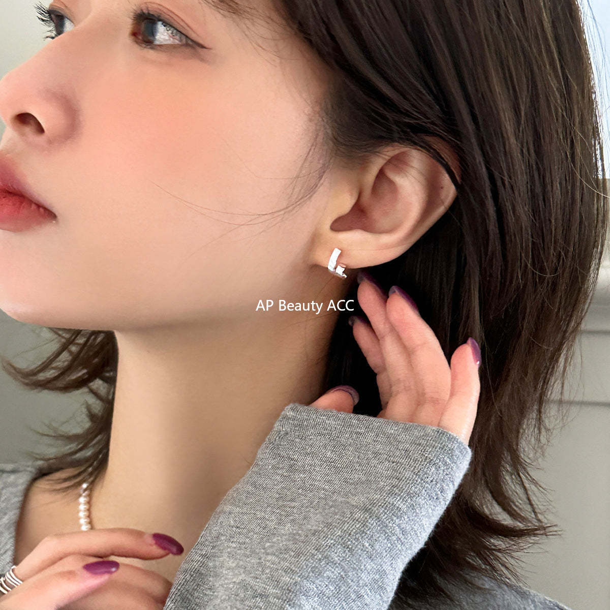 A관 - 925 은침 리본 귀걸이 [EH-3487] 25.05-3