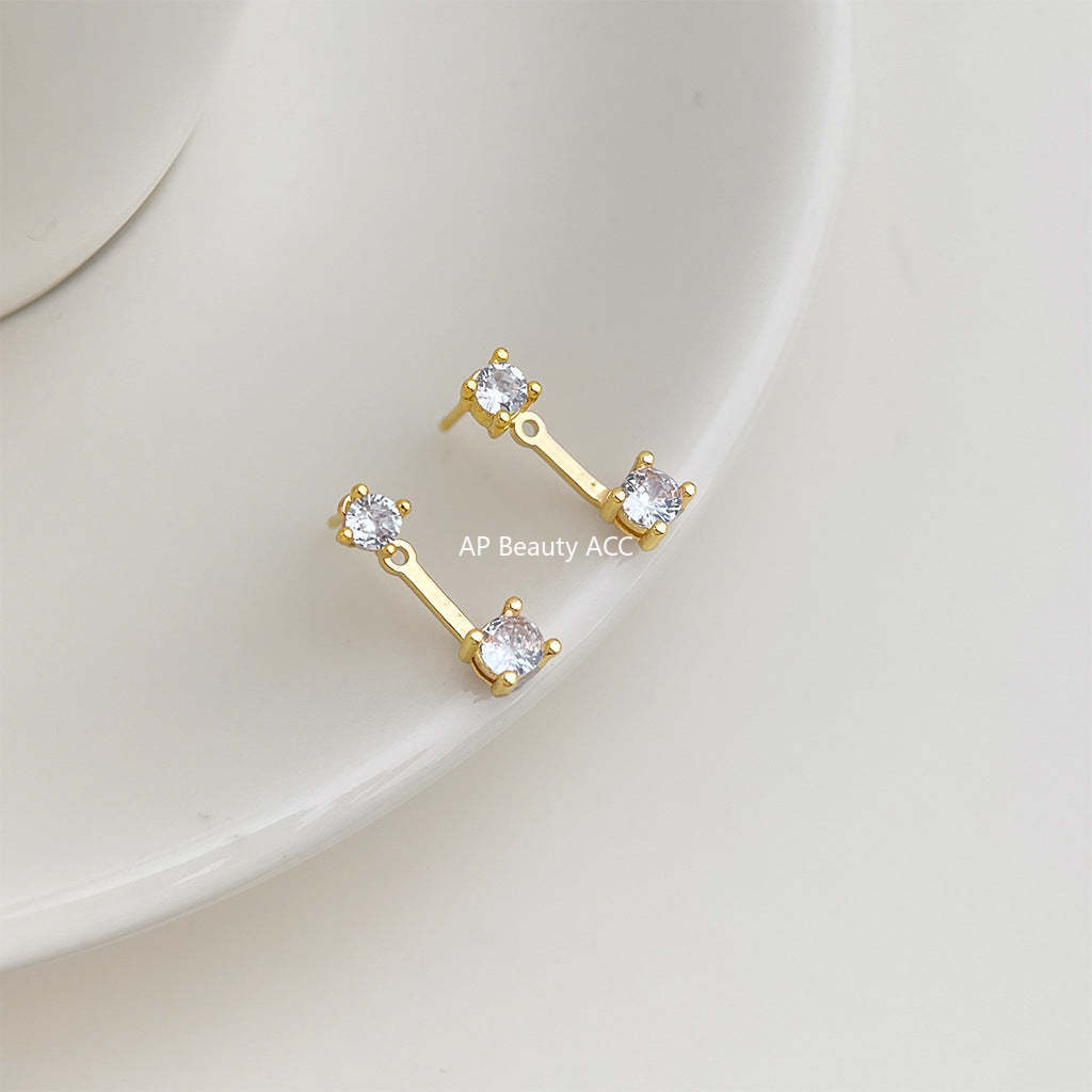 C관 - 데일리 큐빅 925 은침 귀걸이 [7184] 25.12-2