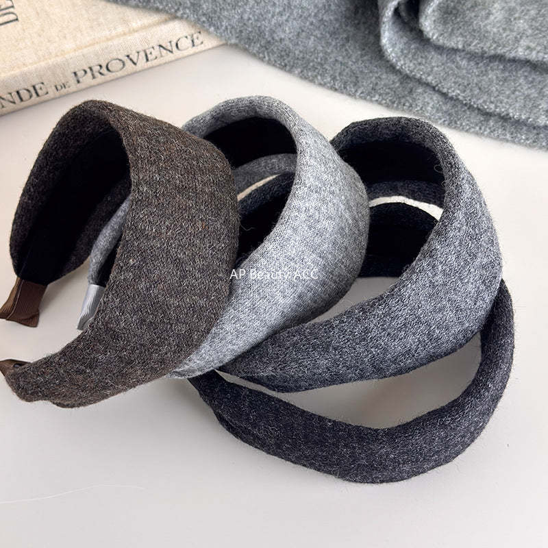 E관 - 도톰한 니트 디자인 와이드 머리띠 [27602] 25.10-4