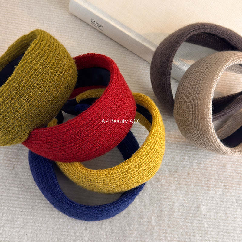 E관 - 니트 소재 볼륨 와이드 머리띠 [27794] 25.12-3