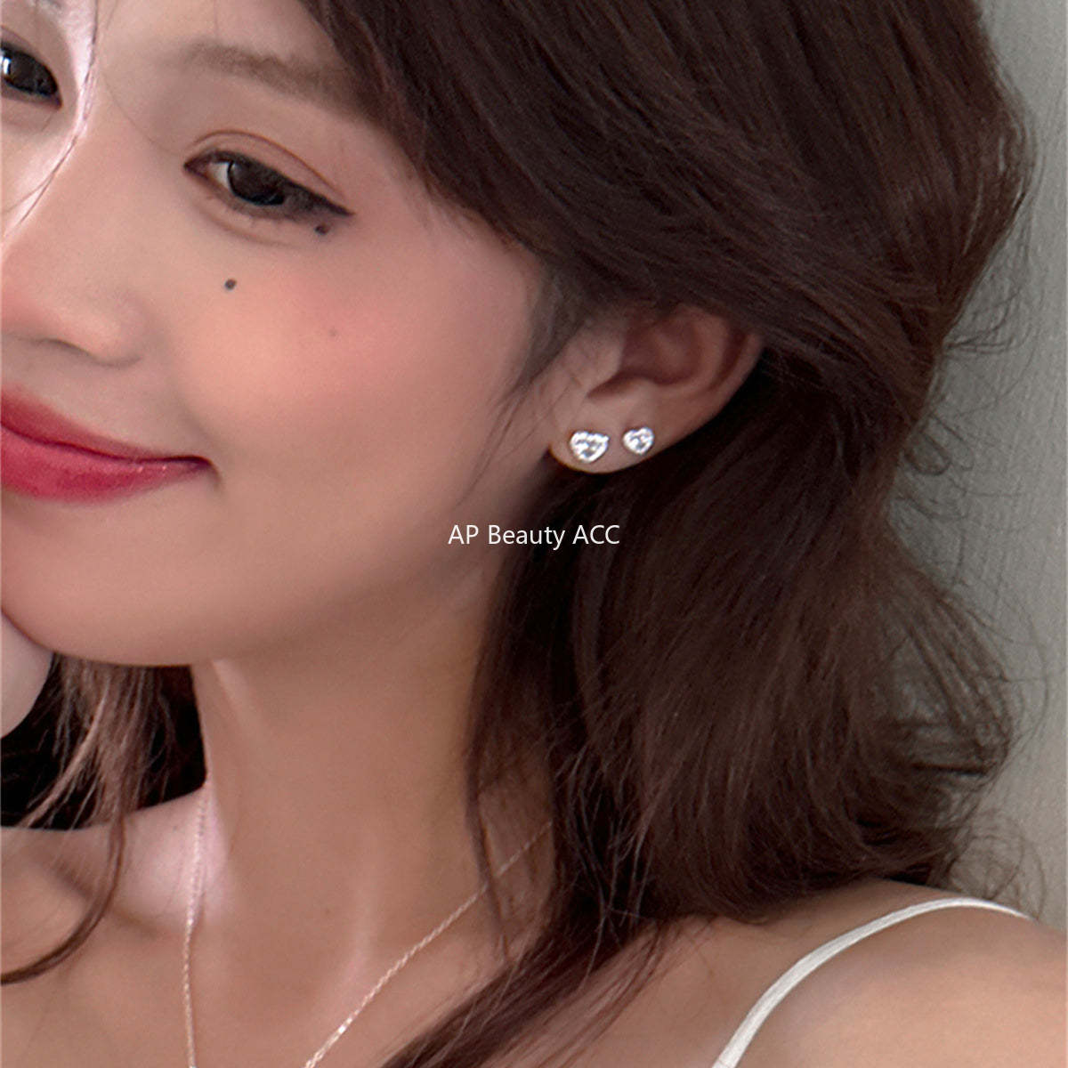 A관 - 하트 풀큐빅 925 은침 귀걸이 [EH-3950] 25.08-5