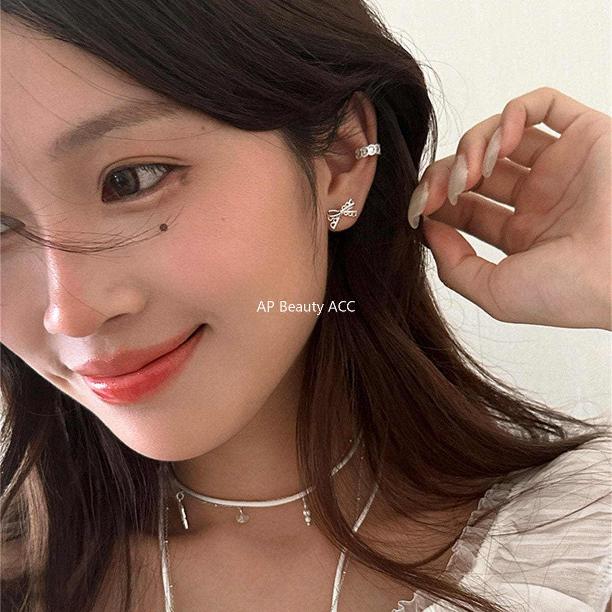 A관 - 리본 모양 플로럴 엣지 귀걸이 [EH-4167] 25.10-2